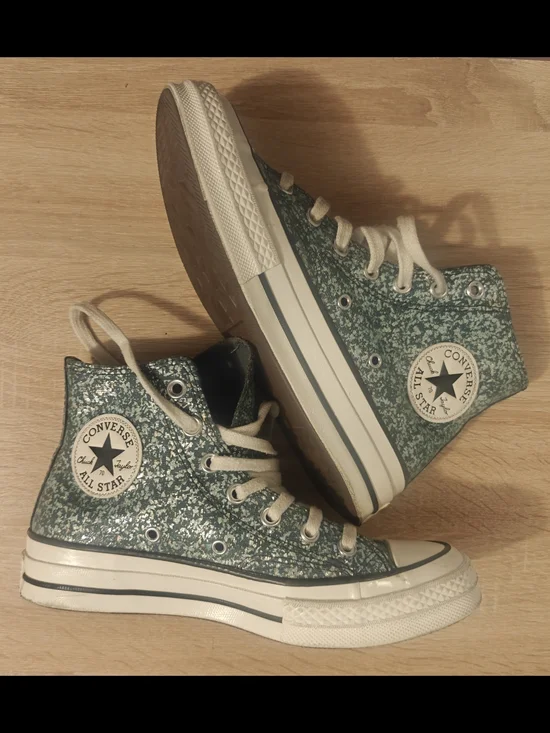 Womens Converse Chuck 70 HI Glitter A10097C - Newtrail Teal/Egret/Black