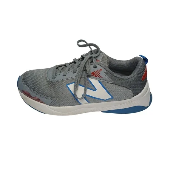 New Balance 545 Running Shoes Boys 3.5 Grey Blue Red GK545GR1 DynaSoft Sneakers