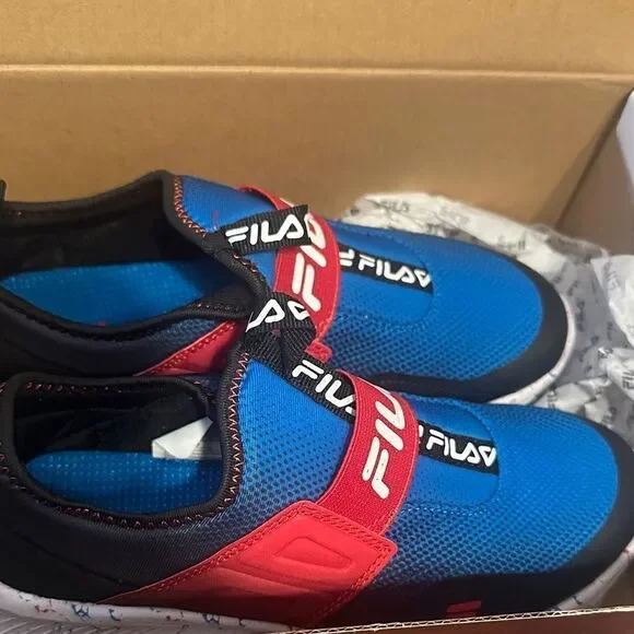 Fila Kids Sneakers in Blue and Red BNIB size 2 boys