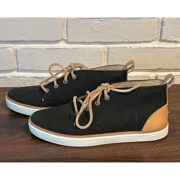 UGG Kallisto Black Leather Nubuck High Top Sneaker Shoes Size 5‎ Casual Walking