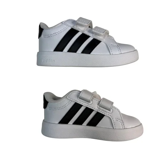 Adidas Grand Court‎ 3.0 CF Infant Baby Toddler Shoes White Black 6K NWT
