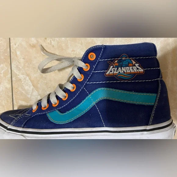 Rare Vans Limited Edition High‎ Top NY Islanders Hockey fisherman Youth 6