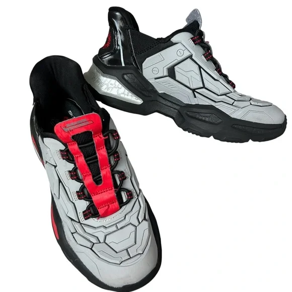 SKECHERS Boy’s Sneaker Hands Free Slip-ins Skech-Bots Orbitron Blk/Red/Gray‎ 1.5