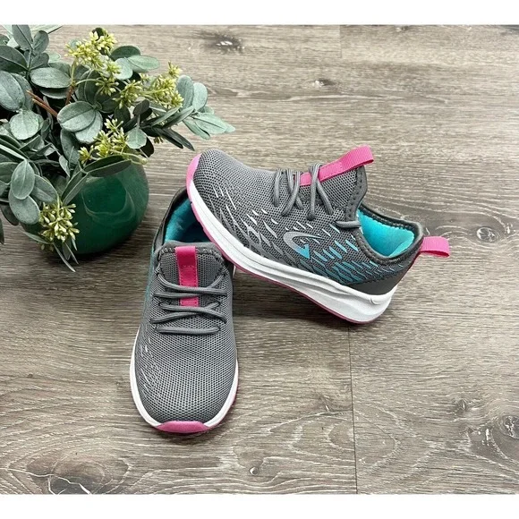 Girls Boutique Runners Grey And‎ Pink Sneakers Youth Size 3