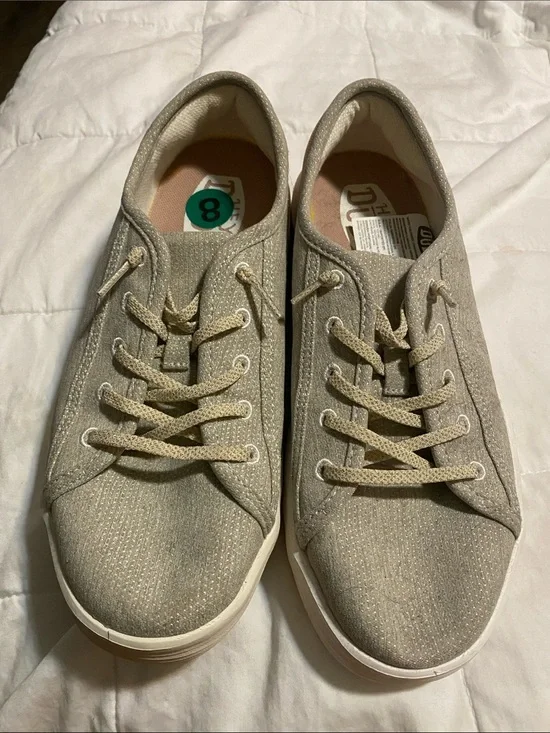 Hey Dude Sparkle Lace-Up Sneakers - Light Beige