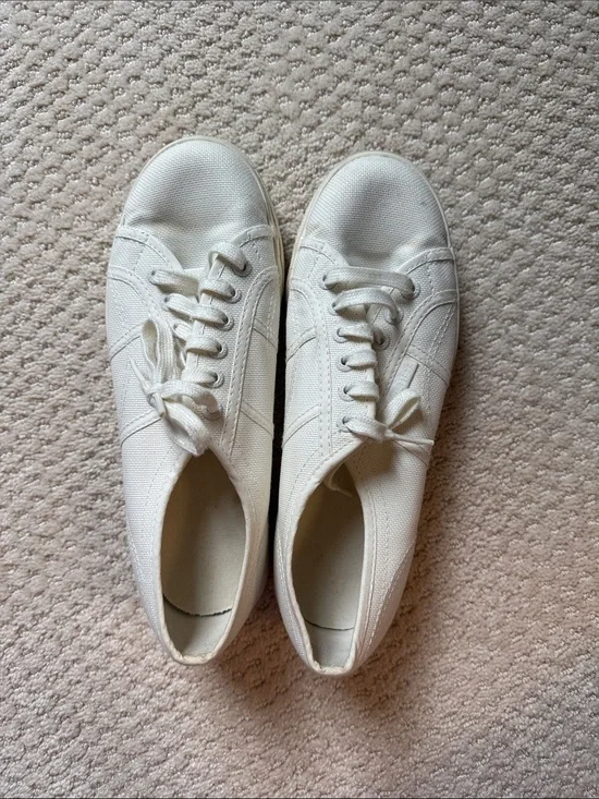 Superga Classic White Canvas Women's Sneakers