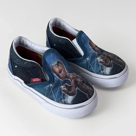 Vans Slip-On Shoes Kids Toddler Size 5 Marvel Groot Avengers Infinity War