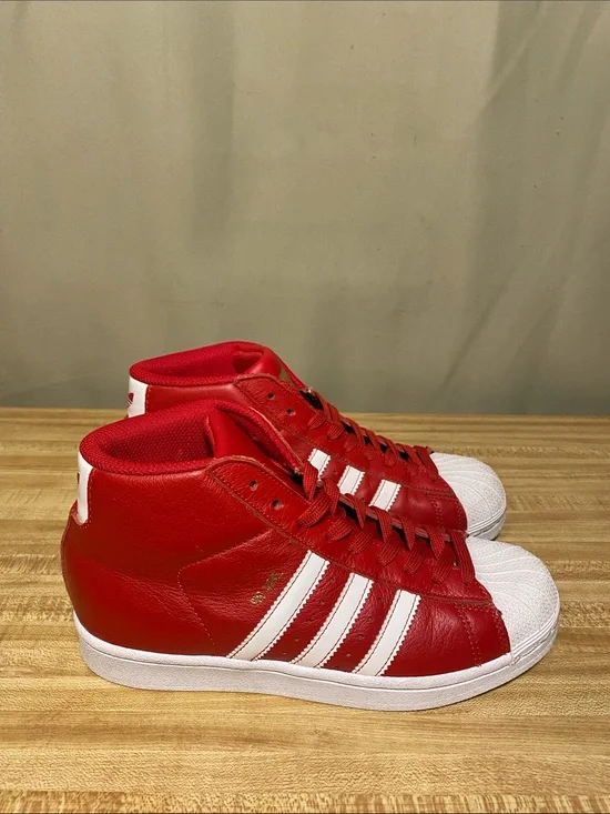 Adidas Pro Model Scarlet Red /White  Basketball Sneakers size  4.5