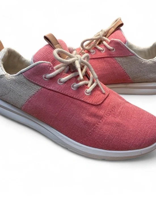 Toms Pink and Beige Canvas Sneakers
