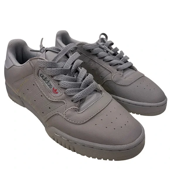 Adidas Yeezy Powerphase Sneakers Kids 4.5 Grey Leather Calabasas CG6422