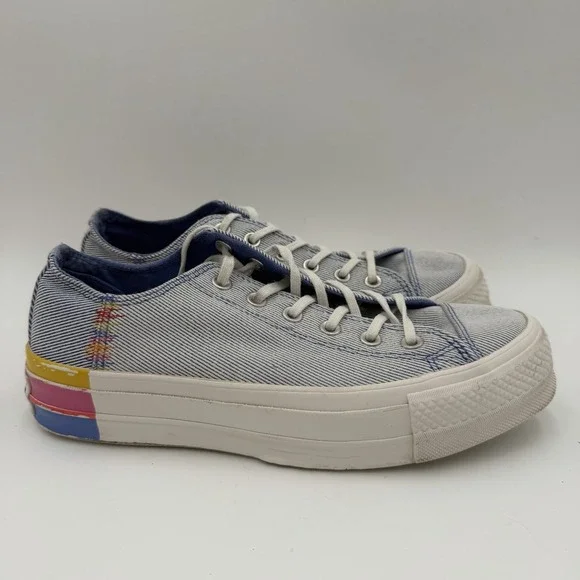 Converse Chuck Taylor All Star Lift Low Top Rainbow Ozone Sneakers Womens 9.5