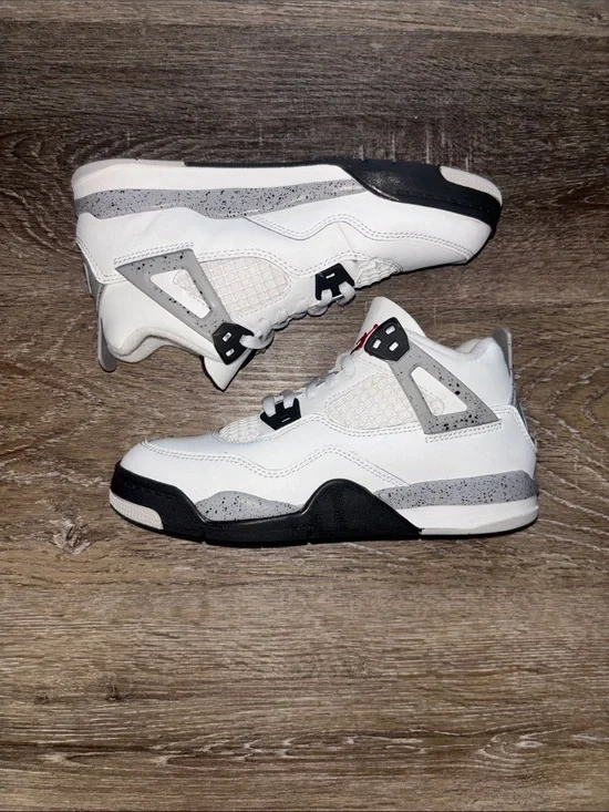 Jordan Kids White, Black & Gray Sneakers