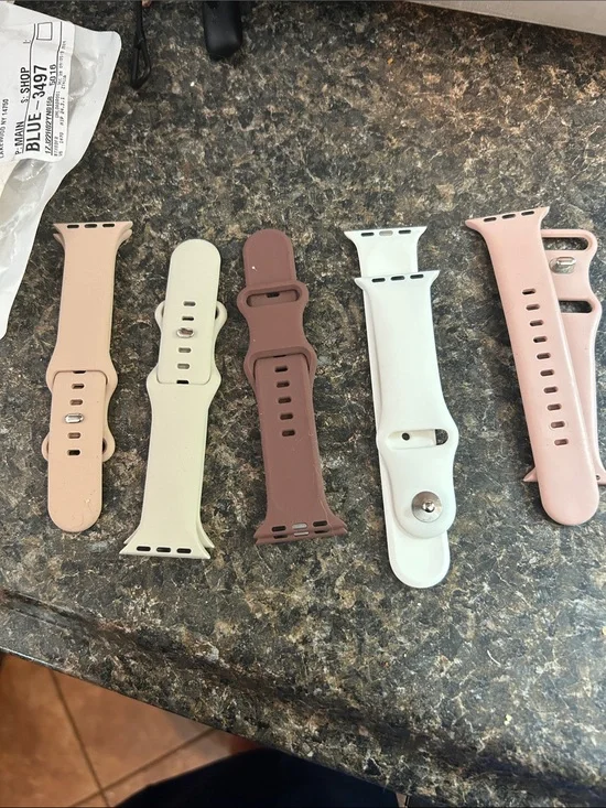 Silicone Replacement Watch Bands - Assorted Pink, Cream, Brown, White