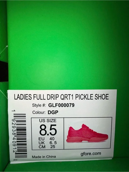 G/FORE NWT! Ladies Full Drip QRT1 Pickle Shoe - Day Glow Pink