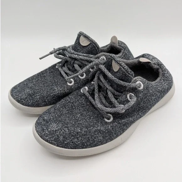 Allbirds Wool Runners Charcoal Grey Knit Lace Up Sneakers‎ Women's US W9