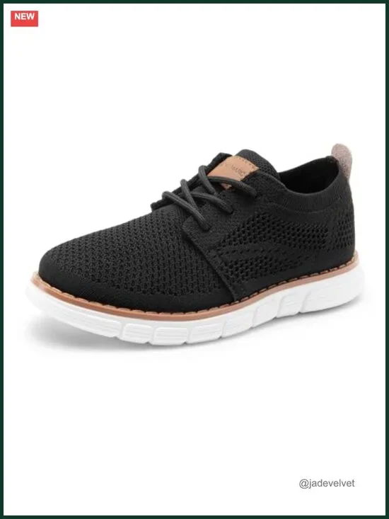Boys Mesh Sneakers Oxfords Casual Dress Lace-Up Lightweight Walking Shoes