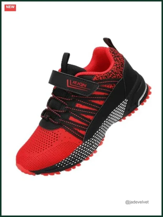 Kids Sneakers Boys Girls Running Shoes Breathable Lightweight Hook & Loop