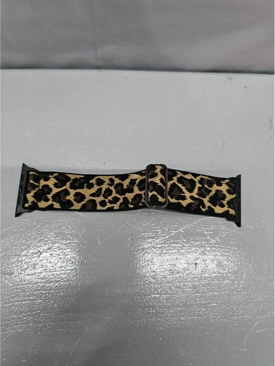 Apple Watch Band Leopard Print Elastic Stretch 38 40 41mm Fabric Preowned