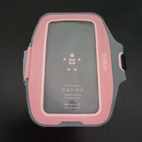 Belkin Sport-Fit Plus Armband iPhone 7 8 Case Gray Pink Running Workout Fitness