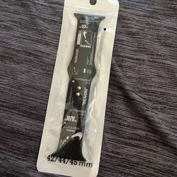Nike Inspired Silicone Sport Band for Apple Watch (42/44/45mm) – Black Hypebeast
