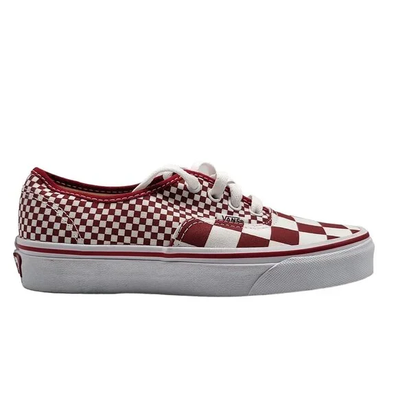 Vans Authentic Mix‎ Checker Womens Shoes Chili Pepper True White Size 5
