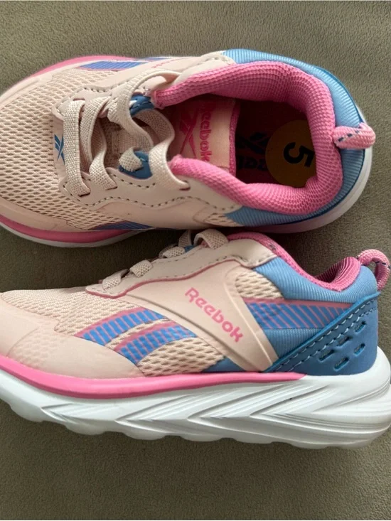Reebok Kids Pink, Blue & White Lightweight Sneakers