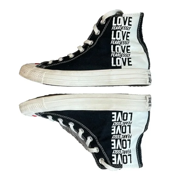 Converse Chuck Taylor All Star Love Fearlessly Hi Top Sneaker Wom 7 UK 5 EU 37.5