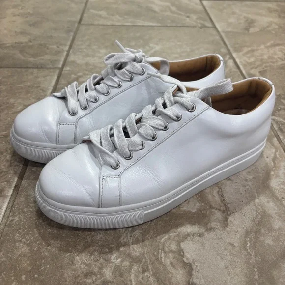 Thursday Boot Company Premier Low Top White Leather Sneakers Womens‎ 7.5