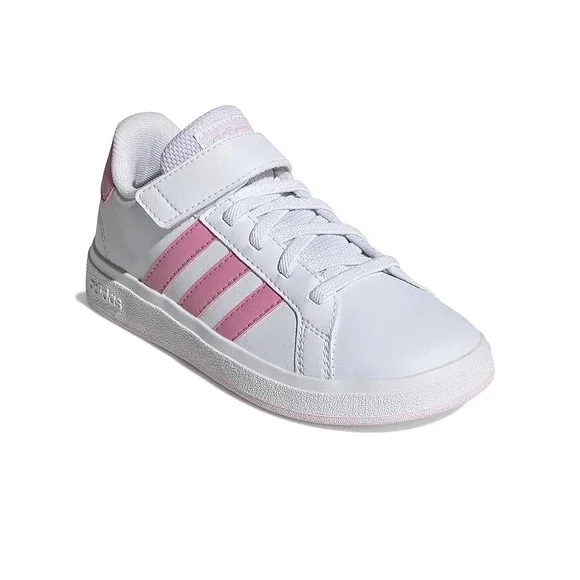 Big Girl Grand Court 2.0 Sneakers by adidas White Pink Size 4.5 New With Tags
