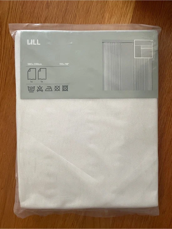 IKEA LILL White Sheer Curtain 110” x 98”, 4 panels (2 Pairs)