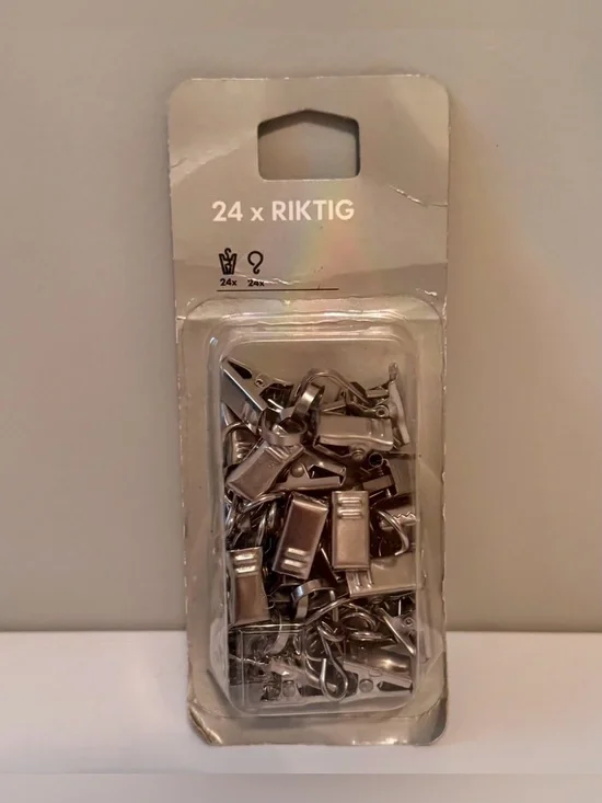 ikea Riktig Metal Clips - Silver 24-Pack