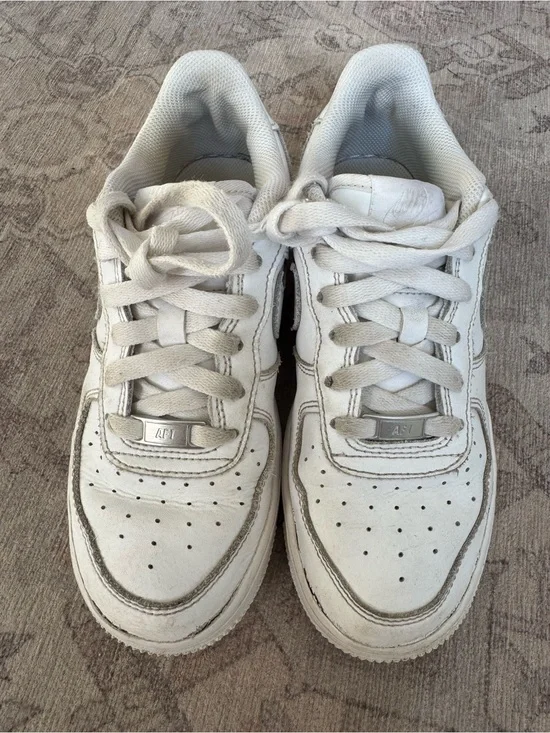 White Kids Lace-Up Athletic Sneakers