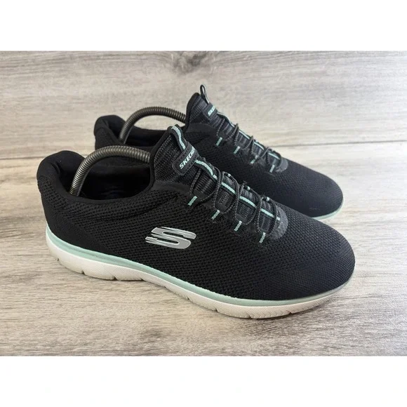 Skechers Summits Top Player Women's 10‎ Black Slip On Sneakers 149206 Shoes
