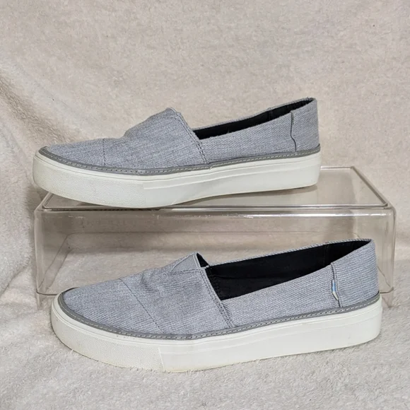 Women's Toms Parker Drizzle‎ Grey Melange Twill Sneakers | Size 7.5