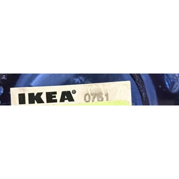 IKEA Cobalt Blue Controlled Bubble Glass Votive Tea Light Candle Holder 0781