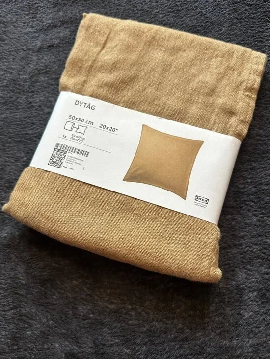 IKEA DYTÅG Cushion Cover 100% Linen 50x50cm 20
