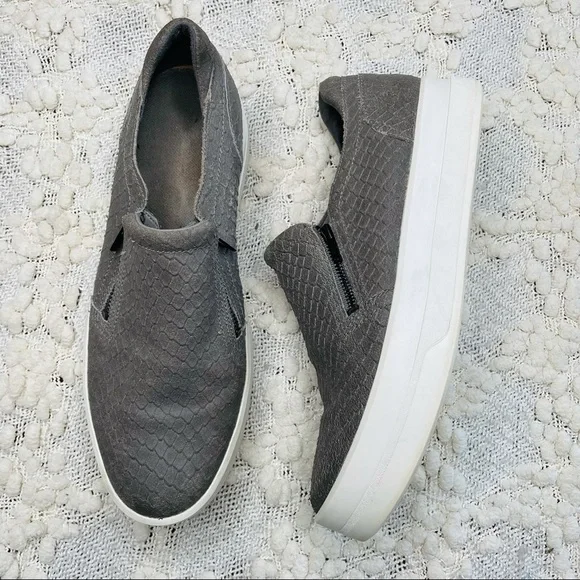 Timberland Sneakers Women's Size Slip On Gray Leather‎ Platform