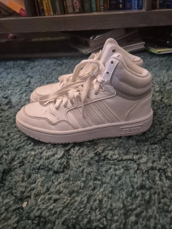 Adidas Toddler White High Top Sneakers Lace Up Size 13K