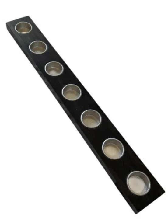 IKEA Black Woodem Tealight Candle Holder