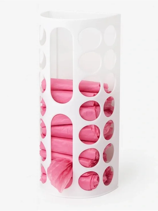 IKEA Variera Minimalist White Plastic Bags Dispenser - Bag Storage Organizer