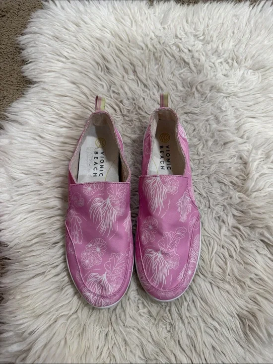 WOMENS VIONIC VENICE MALIBU SLIP-ON CANVAS SNEAKER - PROTEUS JELLYFISH - PINK 10