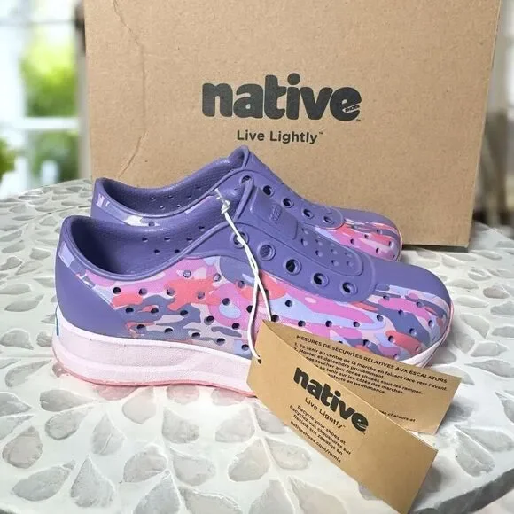 Native Shoes Robbie Toddler Kids Camo Floral Slip-On Water Shoes Sneaker Waterpr