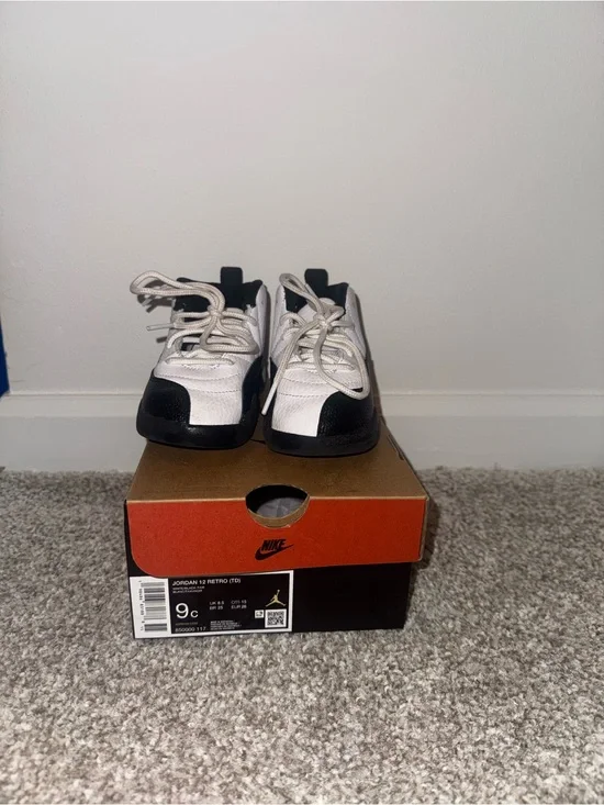 Jordan Kids White and Black Sneakers