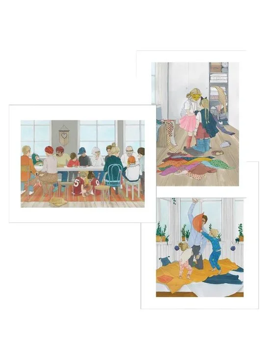 3 IKEA BILD Poster, family, 16x20 