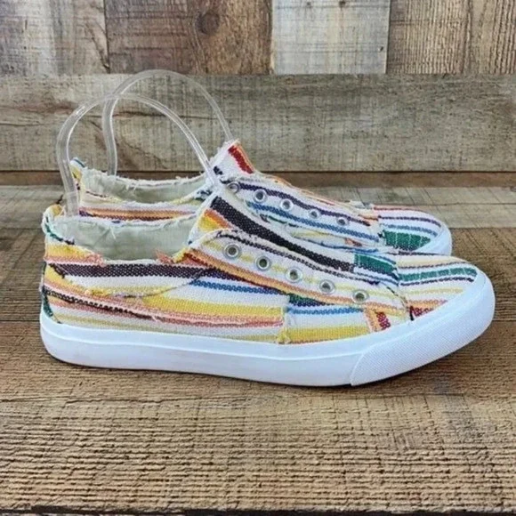Corkys Rainbow‎ Striped Babalu Canvas Shoes