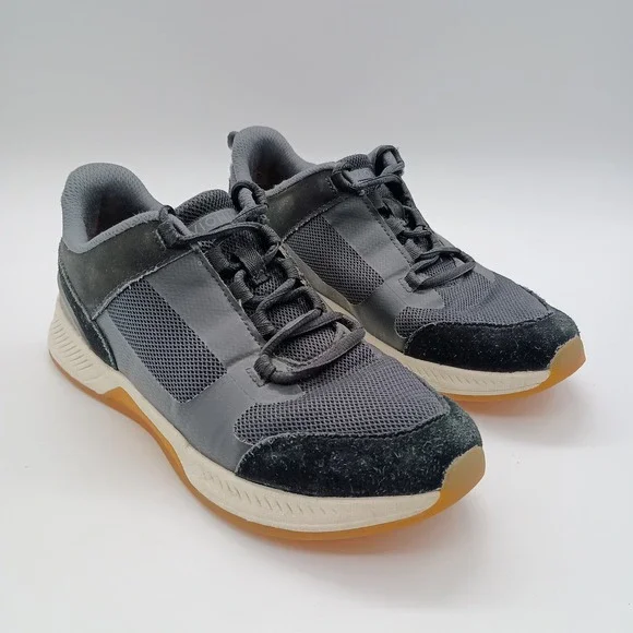 Vionic Fearless Gray Black Mesh Suede‎ Walking Sneakers Shoes Womens Size 6
