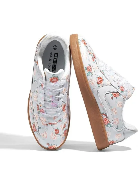 Women's Cyan Classic Fashion Casual Skate No Slip Lace Up Walking Sneaker Shoes