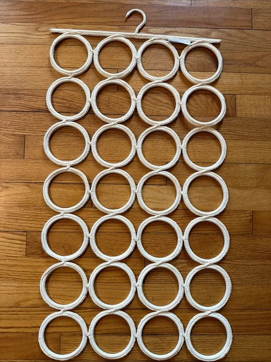 IKEA KOMPLEMENT Cream Multi-Ring Scarf and Accessory Hanger
