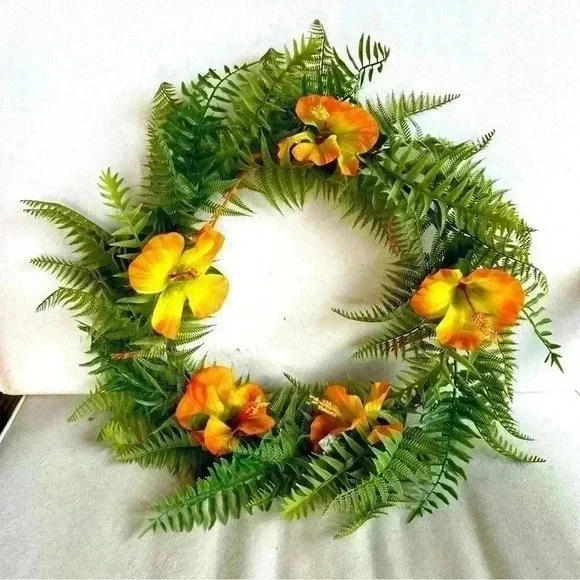 IKEA HÖSTKVÄLL Artificial wreath, indoor/outdoor/fern green, 17 ¾ 