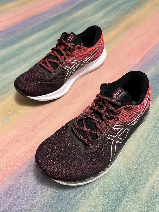 ASICS Women’s 9 EvoRide 2 Black/Blazing Coral Running Athletic Sneakers Shoes